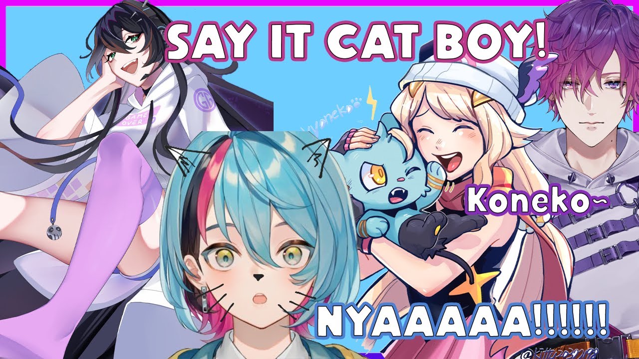 Mika Made Kyo NYA! while Enna and Uki watches [NIJI EN]