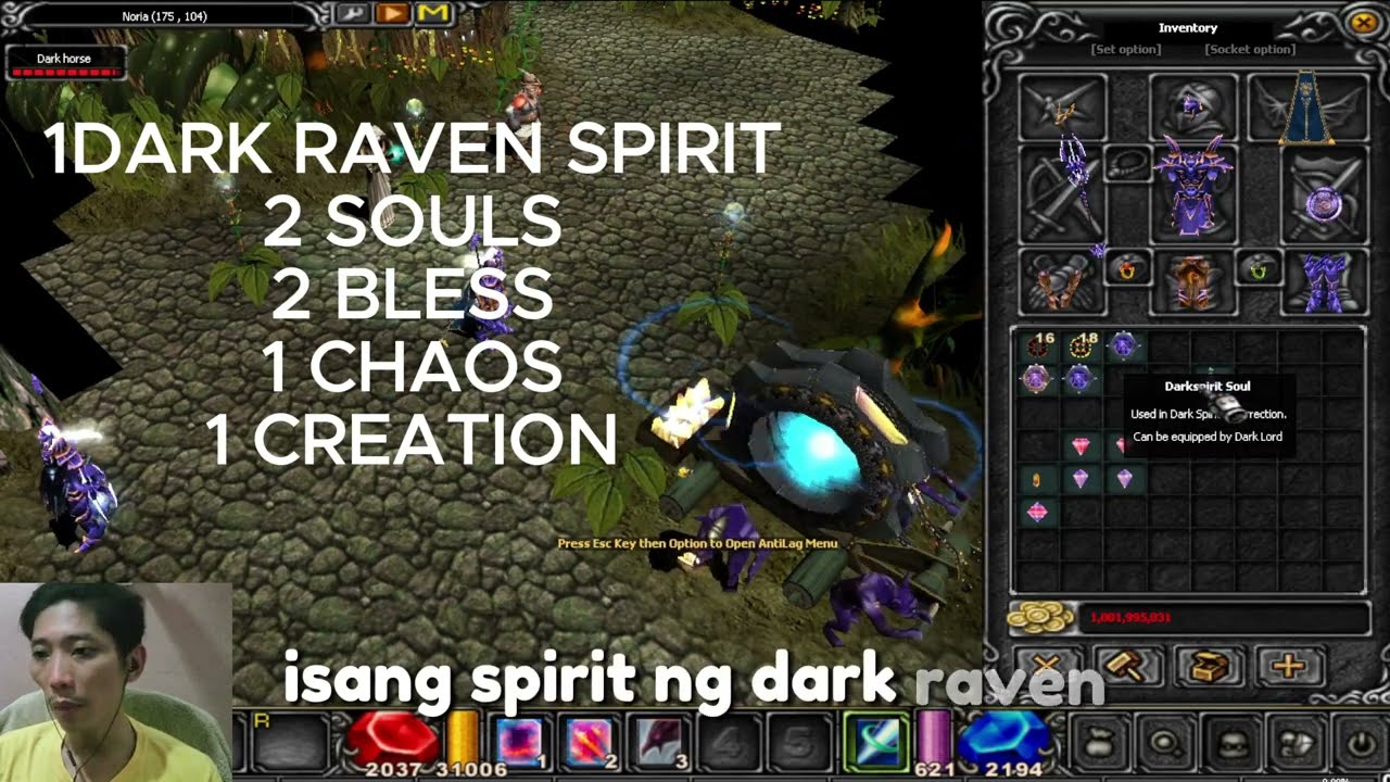 Dark raven Paano gumawa or mag craft, MU online  Tutorial