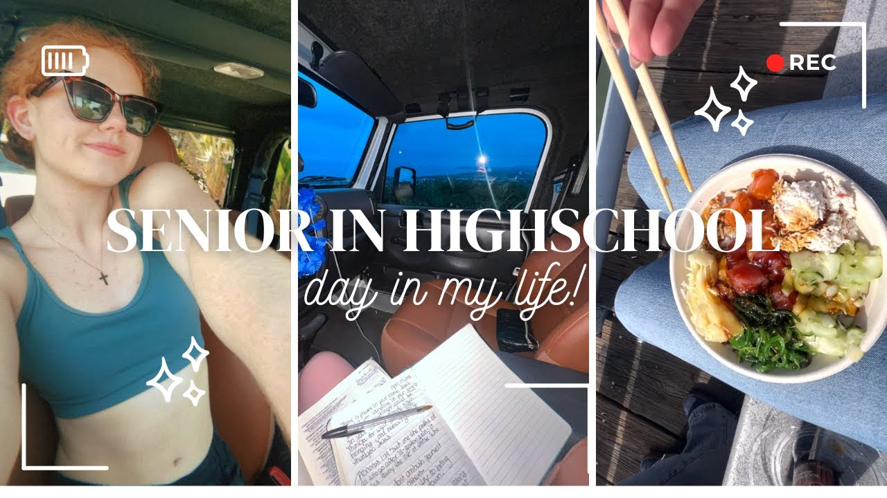 HIGH SCHOOL SENIOR DAY IN MY LIFE!! PRODUCTIVITY, FRIENDS, FITNESS, POKE, & MORE!! 🩷