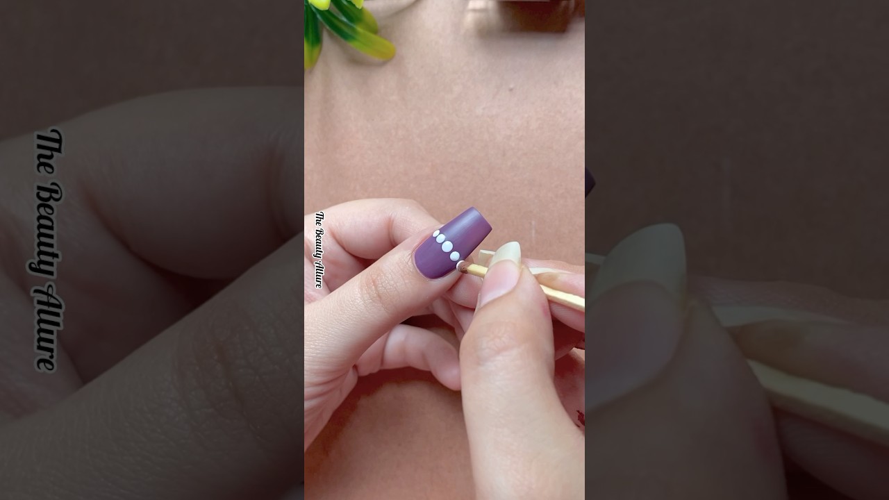 ✨💅Easy dot matte nail art design #shorts #shortvideo #nailart2025