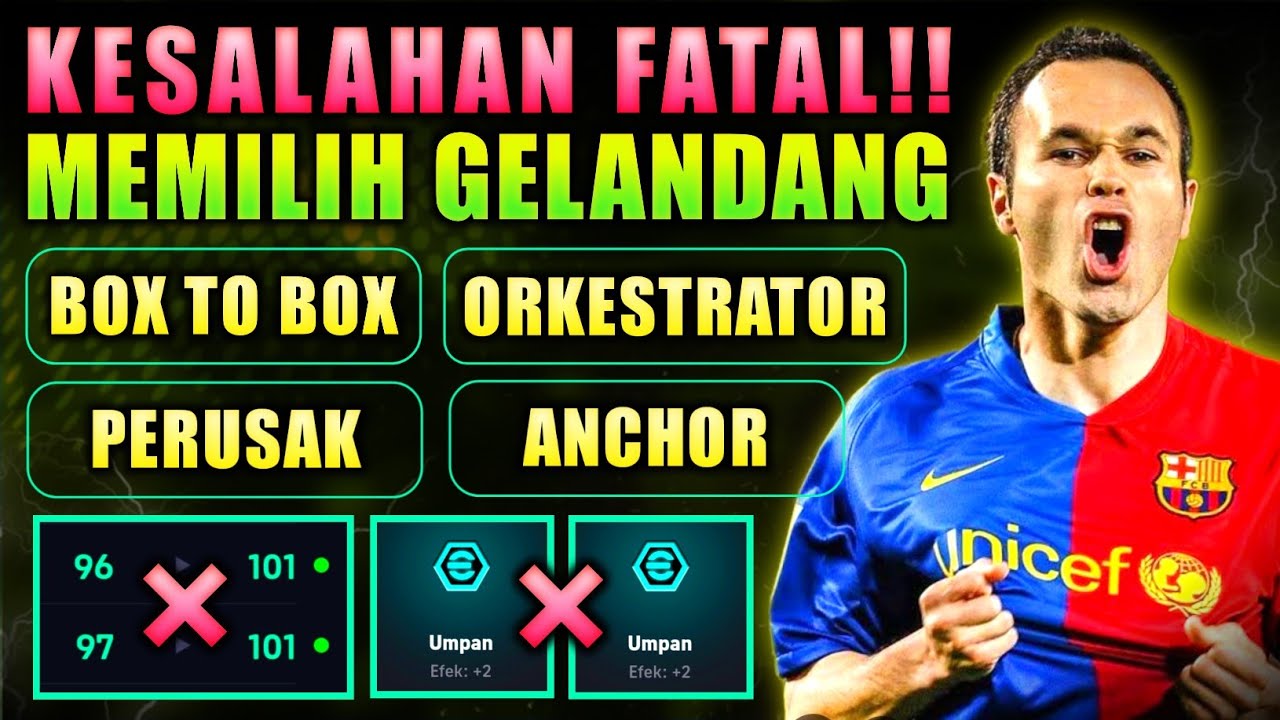3 KESALAHAN FATAL DALAM MEMILIH GELANDANG YANG BANYAK DILAKUKAN USER EFOOTBALL 2025 MOBILE
