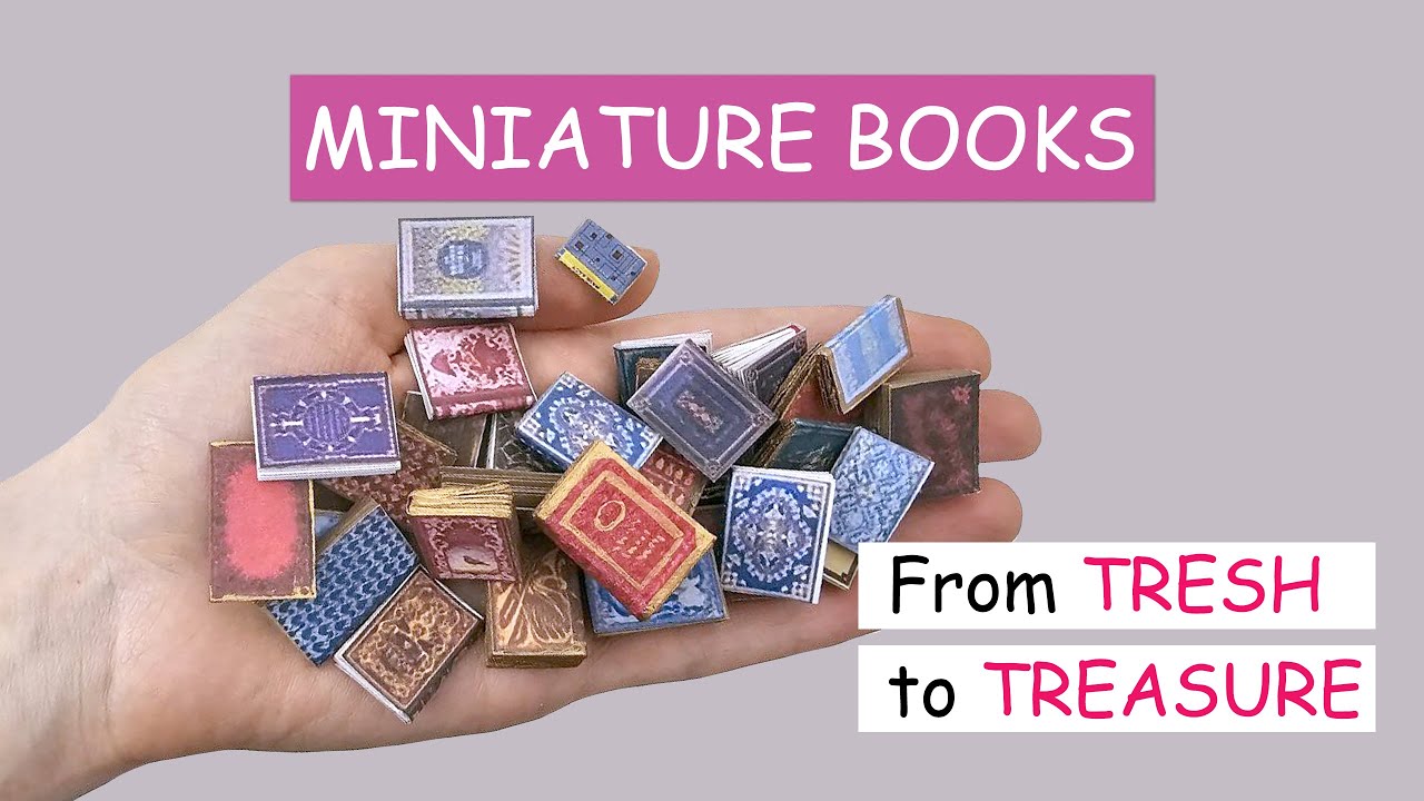 DIY 3 Easy way to create MINIATURE BOOKS for dollhouses and diorama | step by step tutorial