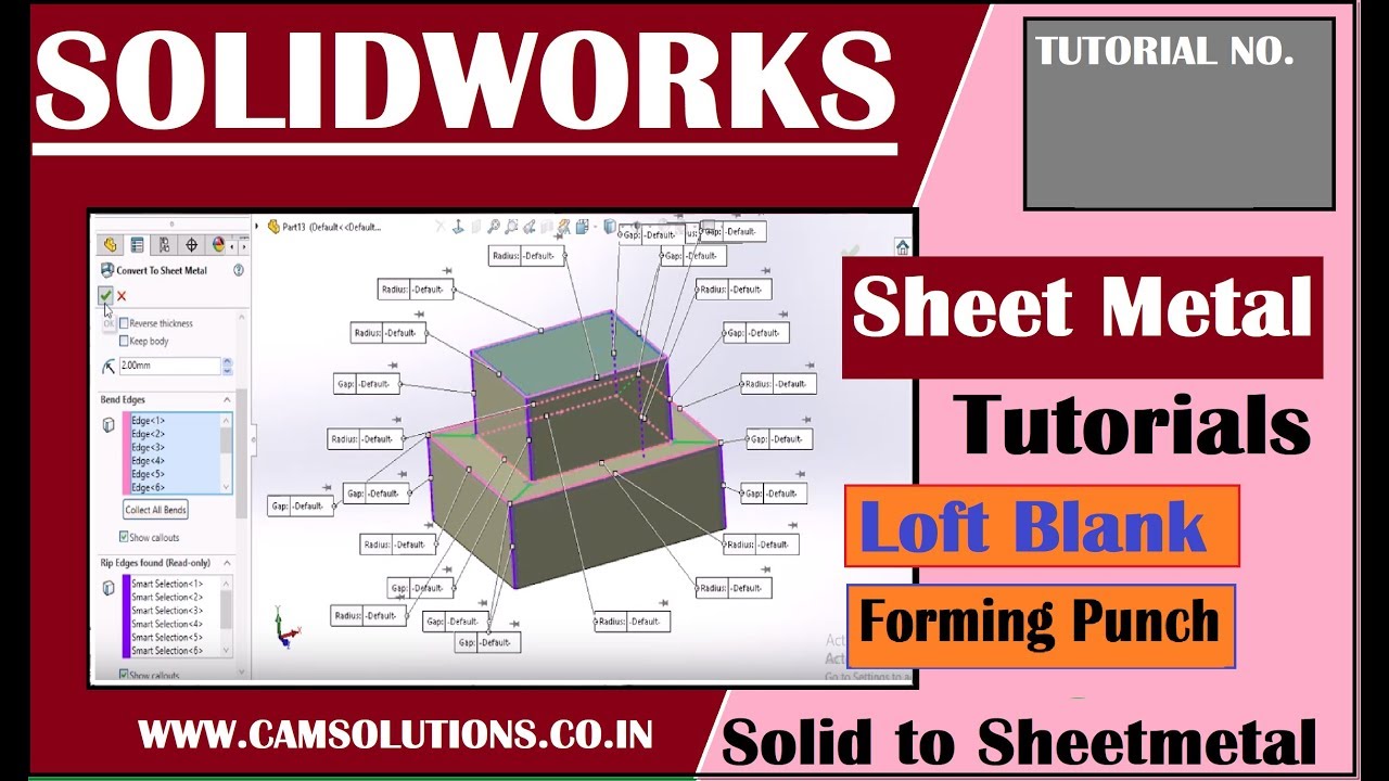 Solidworks 2020 Sheet Metal Hindi Tutorials | #Solidworks #Sheetmetal