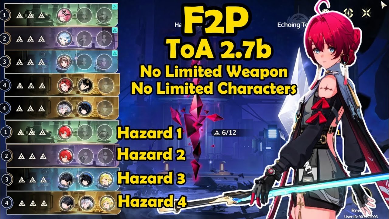 F2p Characters Cleared ToA 2.7-2.8 (No Limited Weapon) | Wuthering Waves
