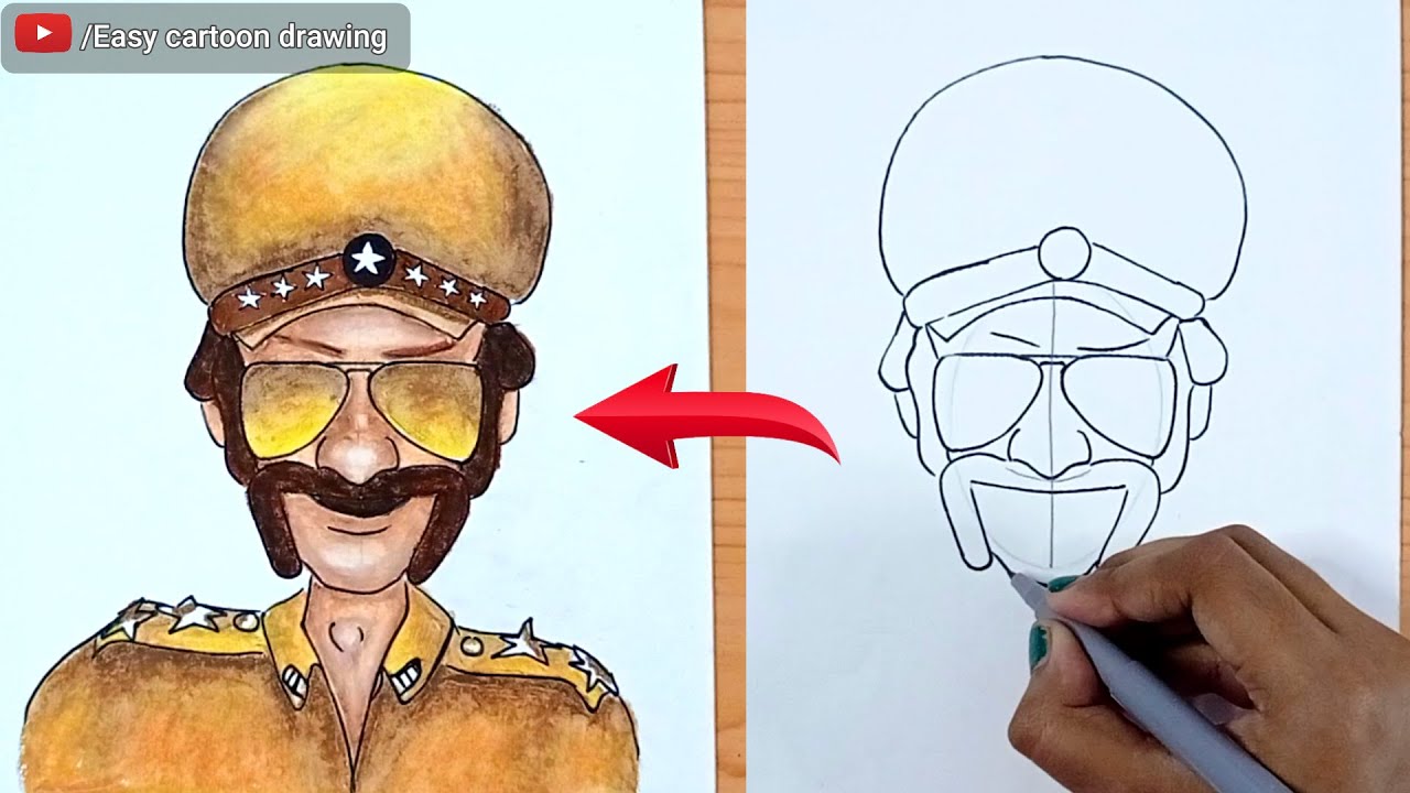 Inspector chingam drawing/How to draw chingum from motu patlu/Motu patlu drawing series#5
