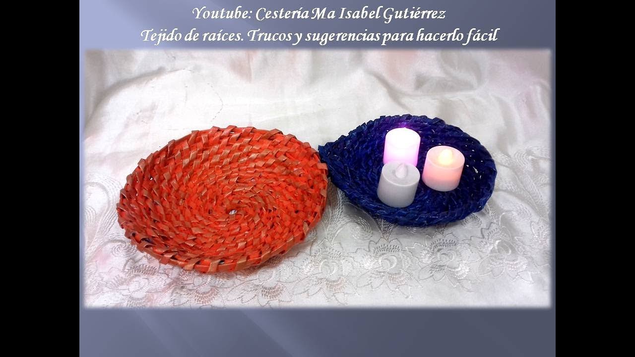 Tejido ra&iacute;ces. Trucos y sugerencias para hacerlo f&aacute;cil. Cester&iacute;a de papel.