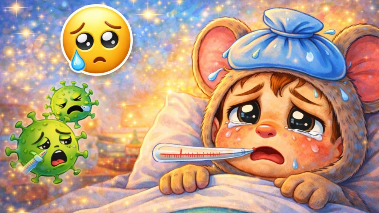 Miš je dobio grip 🐭🤒 | Dečija pesmica o prehladi i temperaturi | Dečije Pesmice