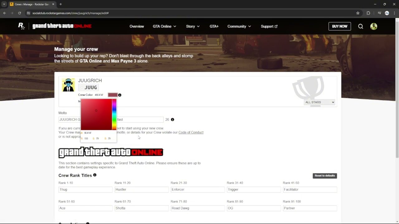 🎨 GTA TUTORIAL: How to Apply ANY Modded Crew Color in GTA 5 Online