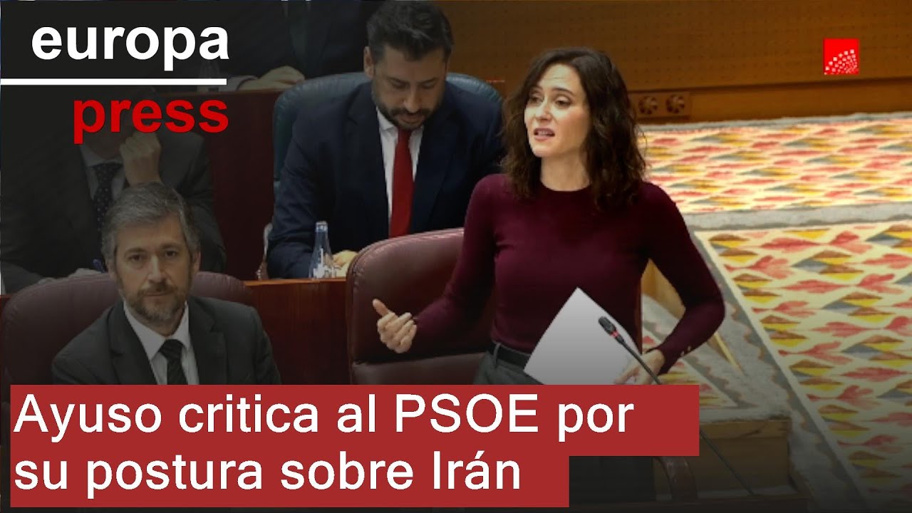 Ayuso dice que si fuera por el PSOE el régimen iraní 