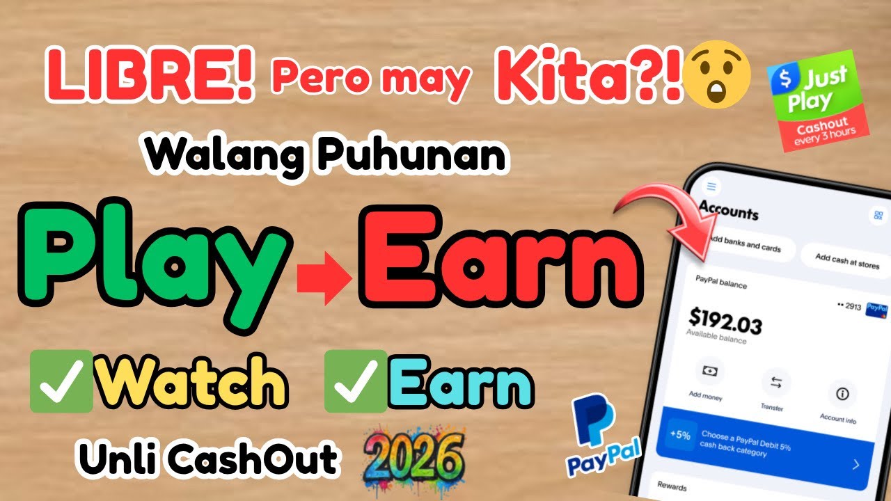 PAANO KUMITA SA JUSTPLAY APP 2026 | LIBRE AT WALANG PUHUNAN! #justplay #paanokumita #legitapps