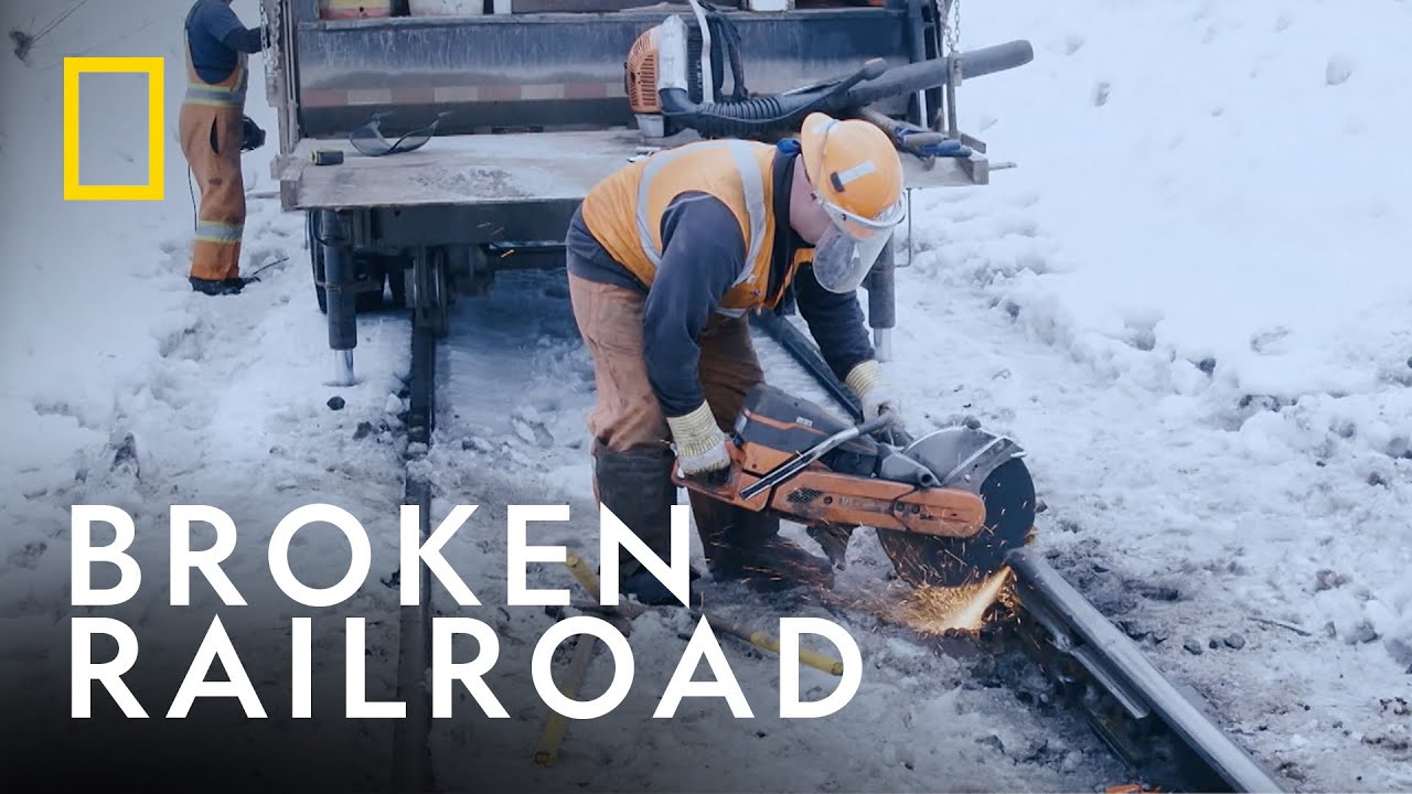 Railway Track Repair in the Snow | Rocky Mountain Railroad | National Geographic UK