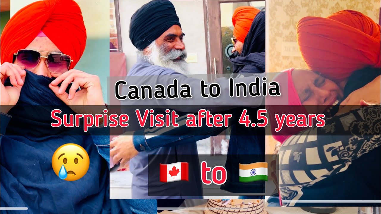 Surprise Visit from Canada🇨🇦 to india🇮🇳 after 4.5 years #surprisevisit #canadatoindia #emotional