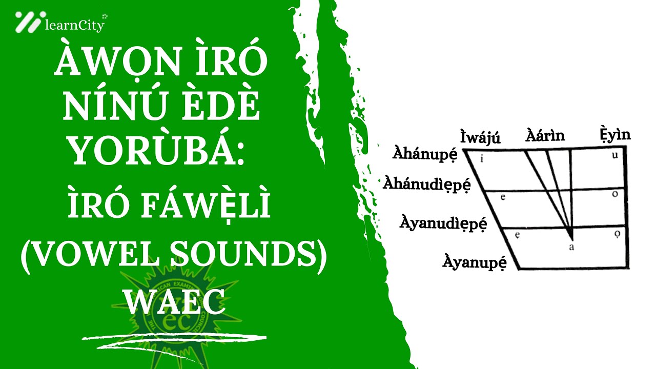 Àwọn Ìró nínú Èdè Yorùbá: Ìró Fáwẹ́lì | Kíní àwọn Ìró Fáwẹ́lì? (Vowel Sounds) | WAEC