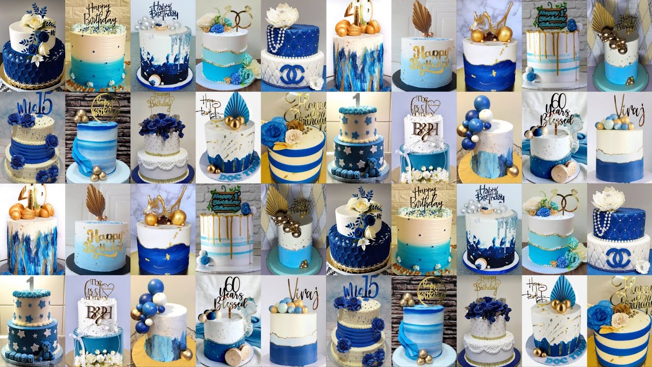 💙Blue & White Cake Designs Ideas 2024/blue Cake/Cake Design For Birthday/Birthday Cake/Sky Blue Cake