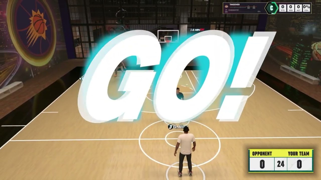 Dynbear invites his Suns starters and backup center to a 3 on 3 game losers get benched in NBA 2K25!