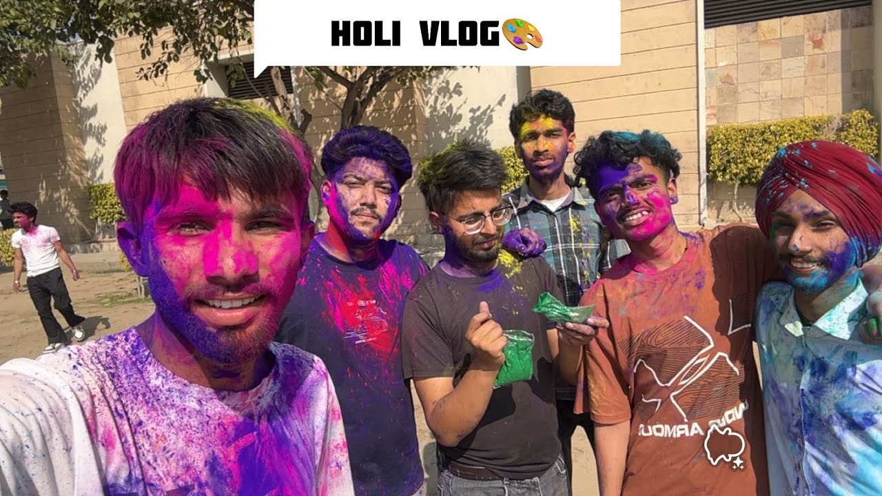 HOLI VLOG 2k26 | college ch khedi holi