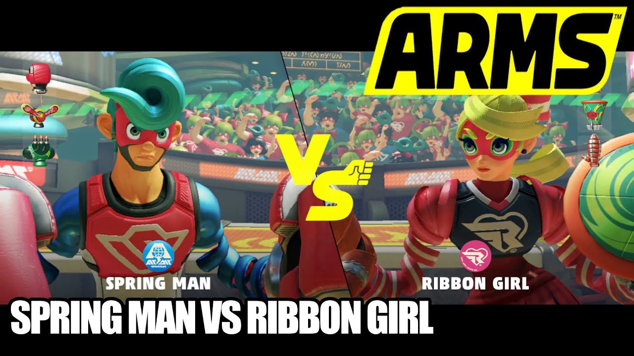 Arms - Versus Fight | Spring Man VS Ribbon Girl [Nintendo Switch]
