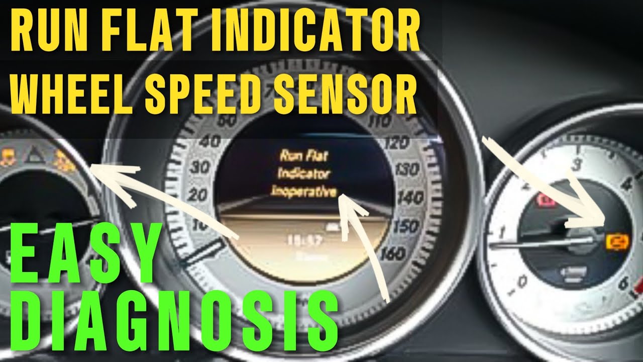 Run flat indicator inoperative #fault secret menu - wheel speed sensor - Mercedes c class w204