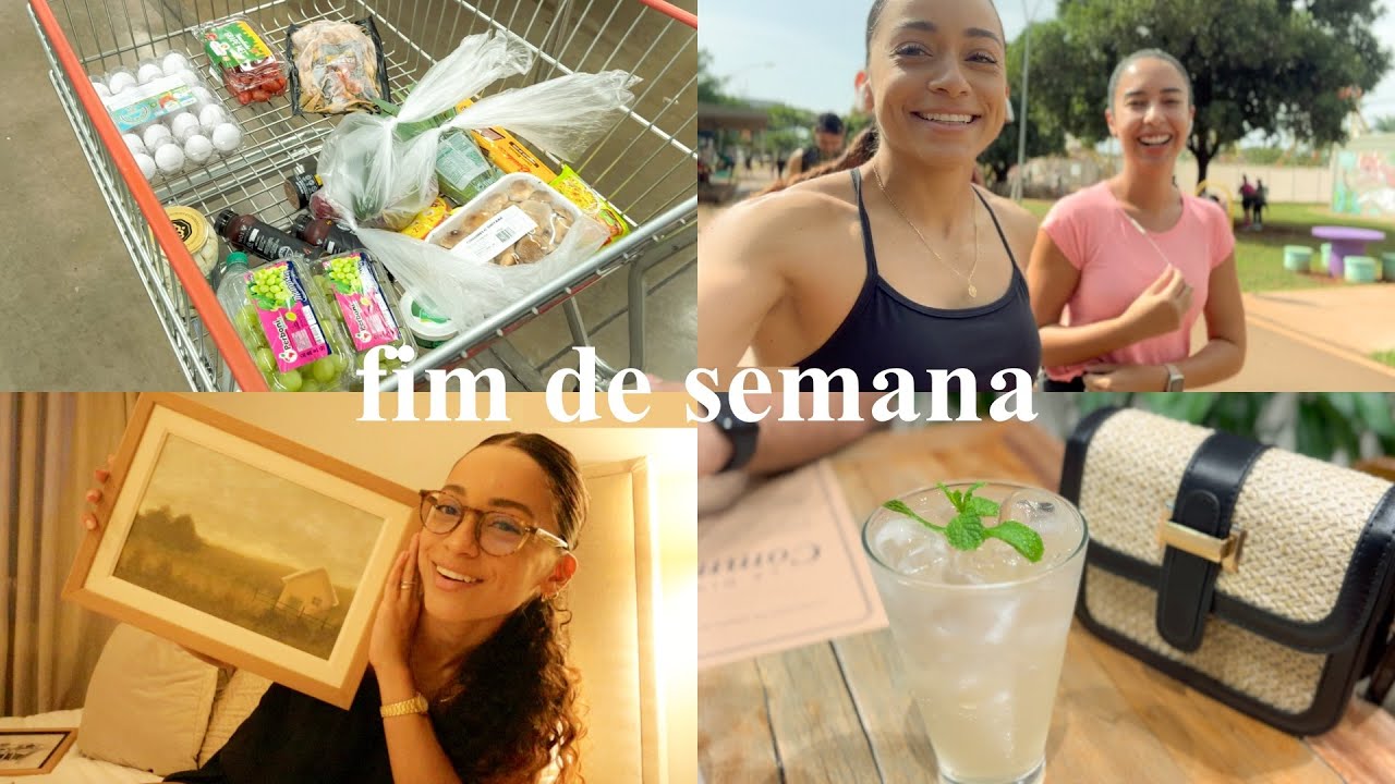 Compras no mercado, 15km de corrida, quadros novos, marmitas da semana, shopping e cinema...