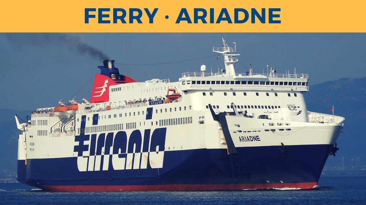 Arrival of ferry ARIADNE in Cagliari (Tirrenia)