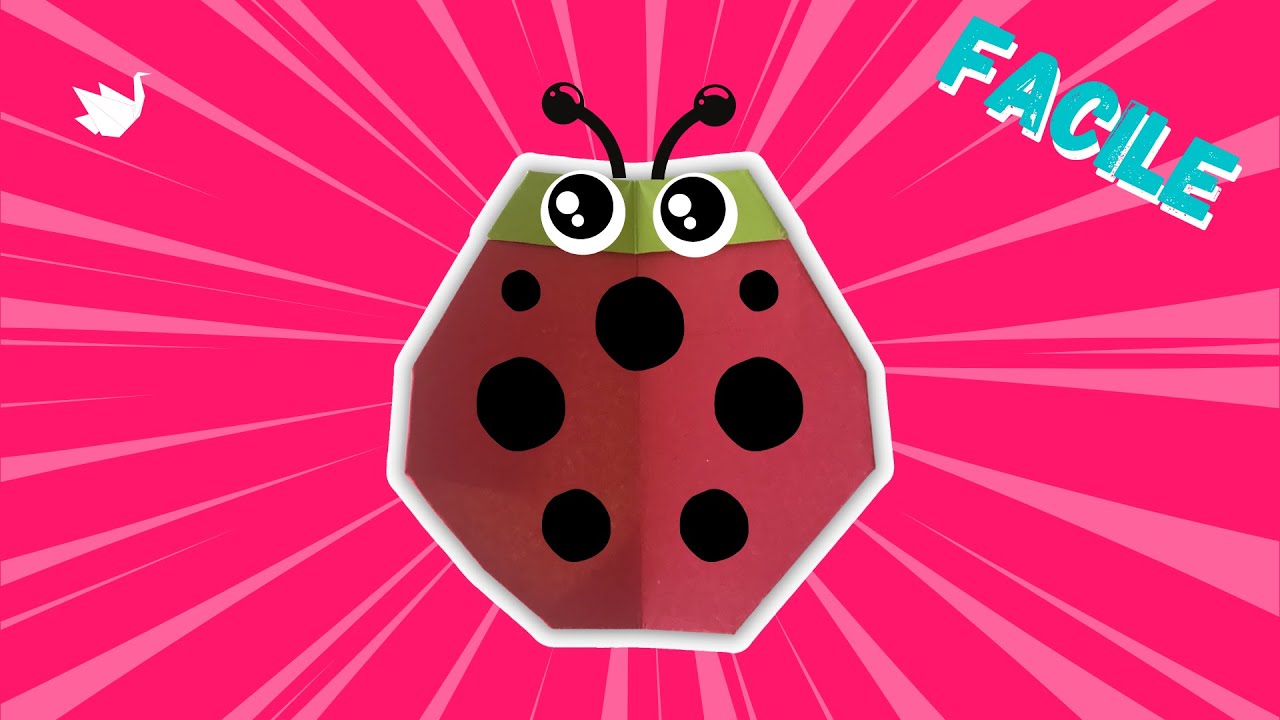 Origami coccinelle : plier une coccinelle en papier (Tuto facile)