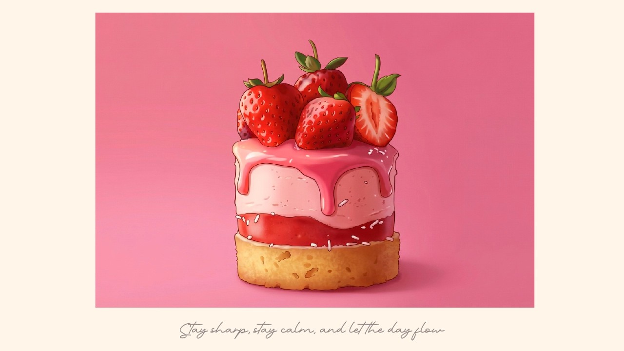 strawberry shortcake lofi 🍓 soft focus for slow mornings (3 Hours)
