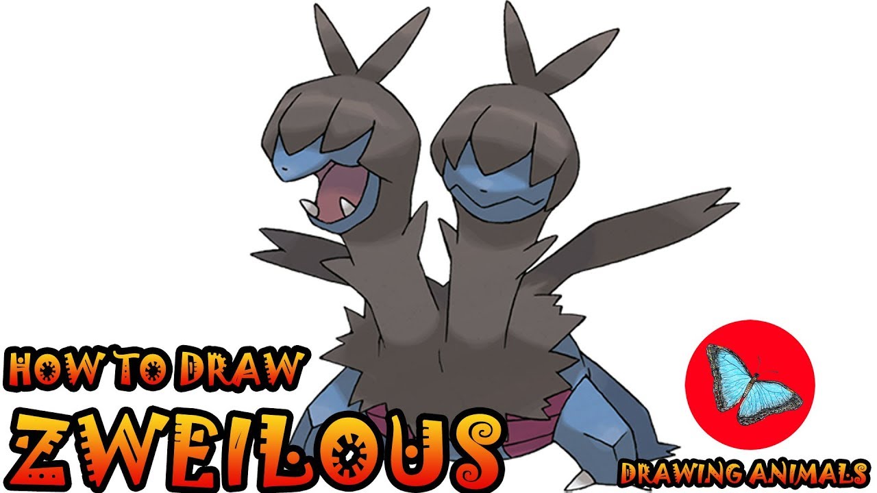 How To Draw Zweilous Pokemon | Drawing Animals