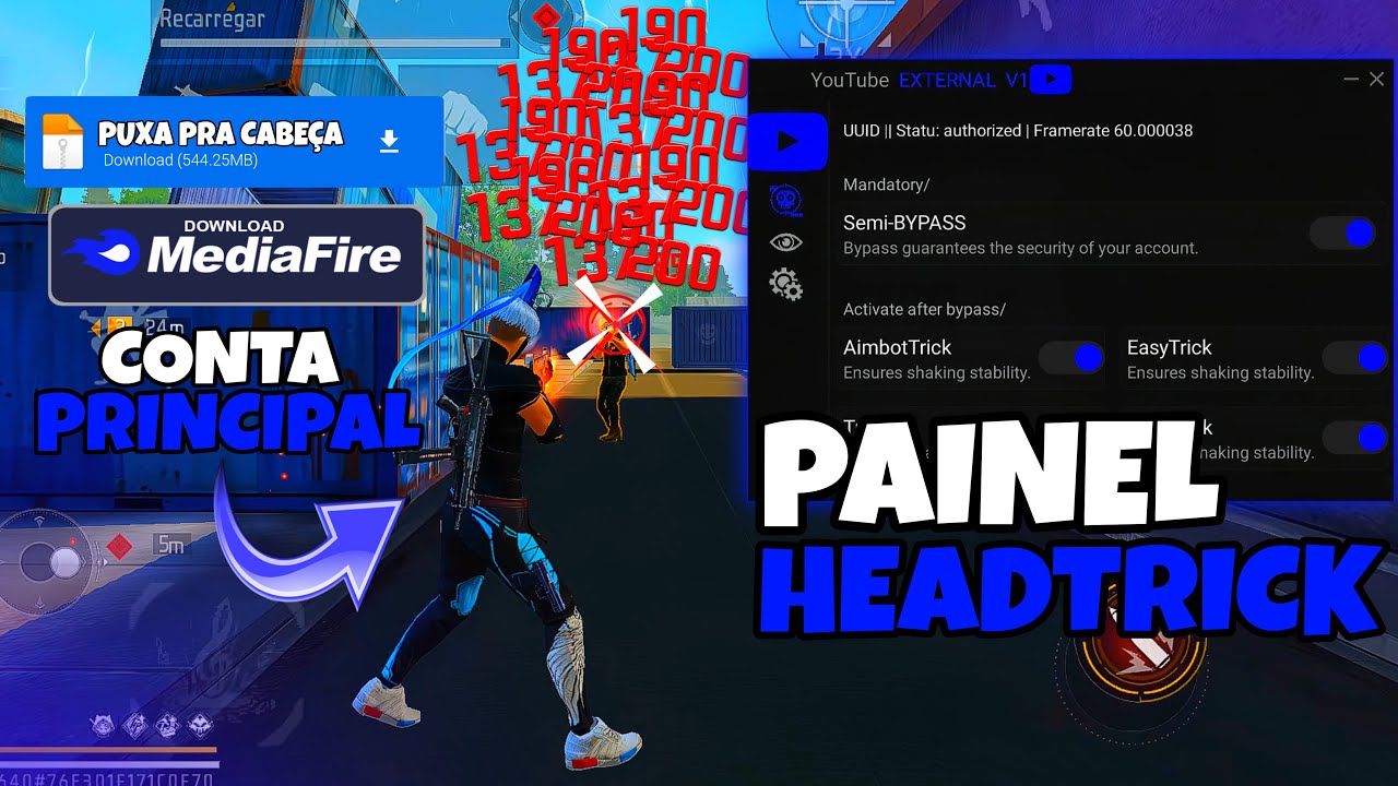 HEADTRICK EXTERNAL!! 🥶 PAINEL 97% HS MOBILE IOS E ANDROID 🤣 NOVO XIT LINK MEDIAFIRE 🎯