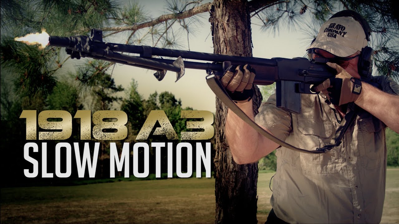 1918 BAR A3 Slow Motion