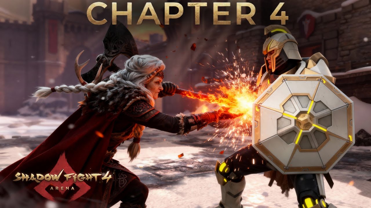 Shadow Fight Arena - Story Mode - Chapter 4 - N&oacute;nna Gameplay 🔥 Solaris The Fortress of The Legion