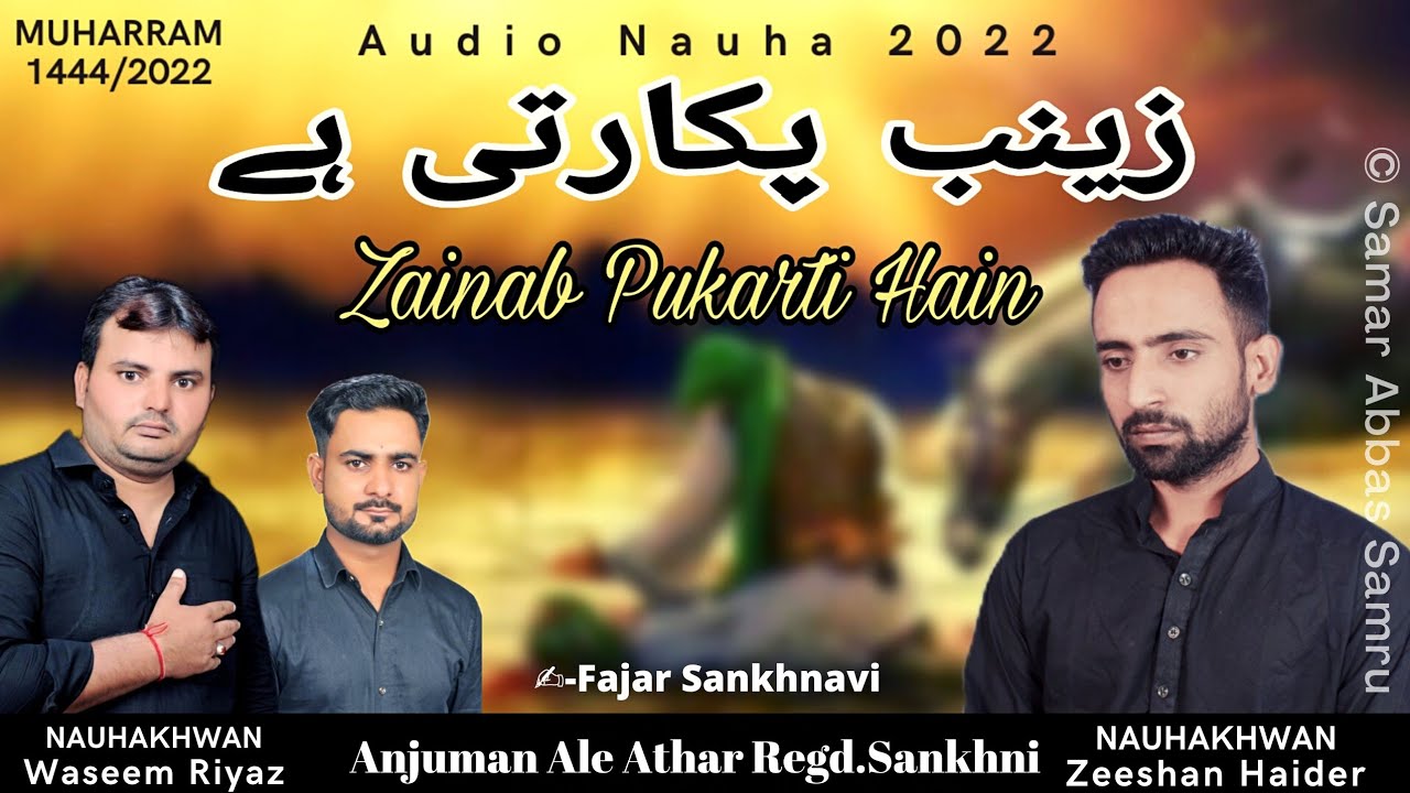 Zainab Pukarti Hain || Nohakhwan Zeeshan Haider || Nohay 1444/2022