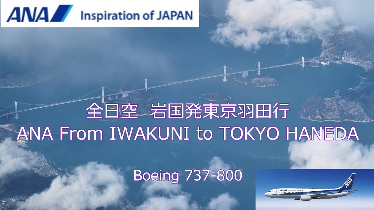 ANA全日空国内線　岩国錦帯橋空港から東京羽田空港へ　NH636便　ボーイング737-800搭乗記