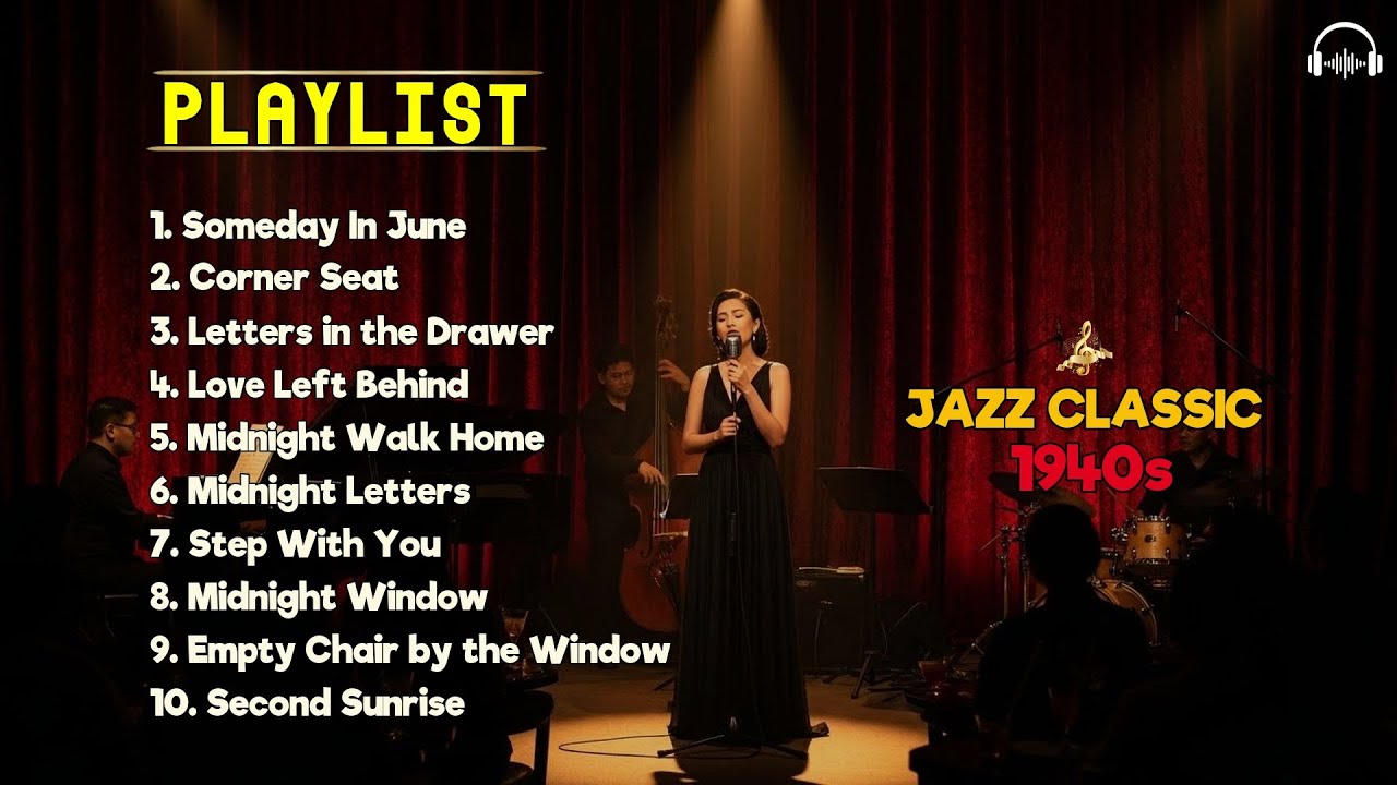 Quiet 1940s Jazz Night in a Small Bar Filled with Soft Swing and Timeless Vintage Feel