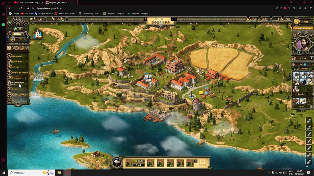 Grepolis Defendendo 30 ATK, Top 2° Vs Top 56° MUNDO ~ DORILEIA