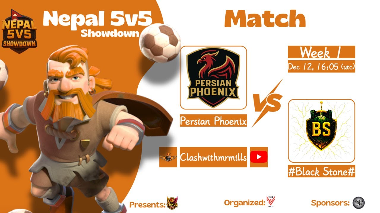 مسابقات تاون هال 18 کلش اف کلنز  Persian Phoenix 🆚 Black Stone