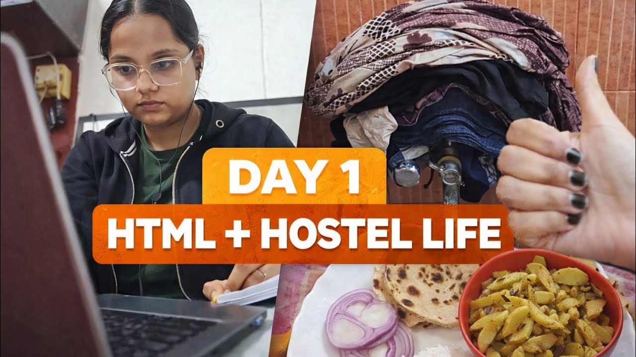 I Started Learning Frontend (Day 1) | HTML Basics + Hostel Life Chaos
