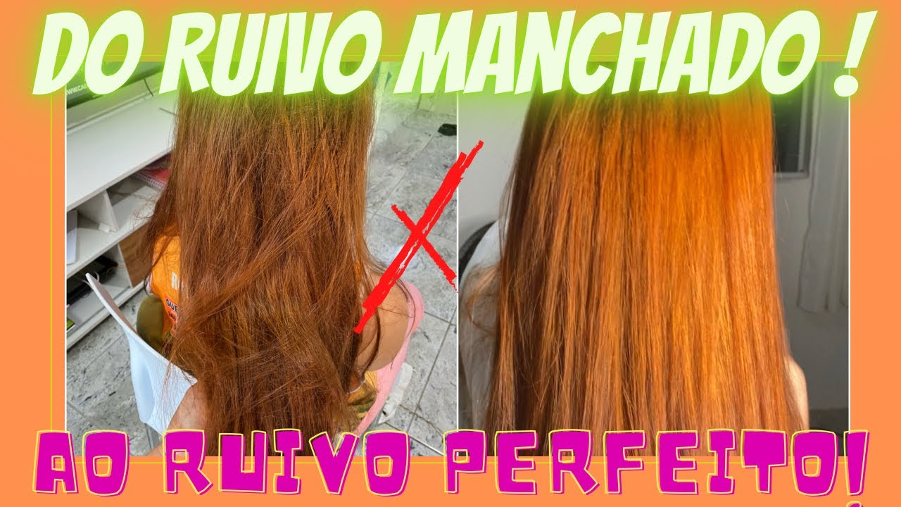 DO RUIVO MANCHADO AO RUIVO  ACOBREADO PERFEITO com shampoozada -  IGORA 877+l77+12.1