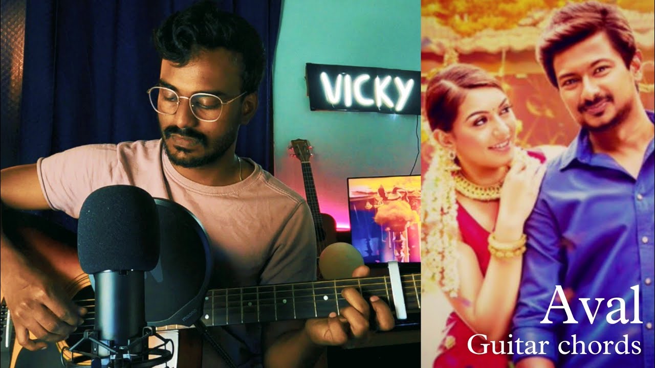 Aval Tamil Guitar Tutorial | Manidhan - Santhosh Narayanan | Capo with Vicky | Easy Guitar Chords