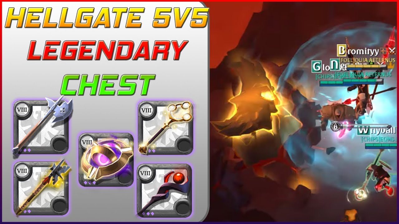 Albion Online | 5v5 Hell Gate Legendary Chest | Halbert Demonic staff