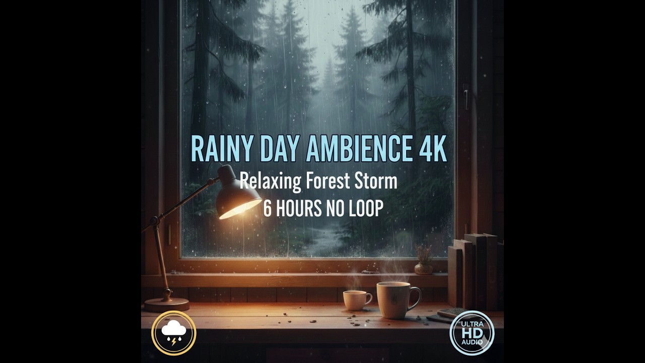 6H COZY RAIN - Pluie Relaxante 🌧️ ASMR Fenêtre (Relaxing Rain Sound)#cozy #rain #asmr #4k