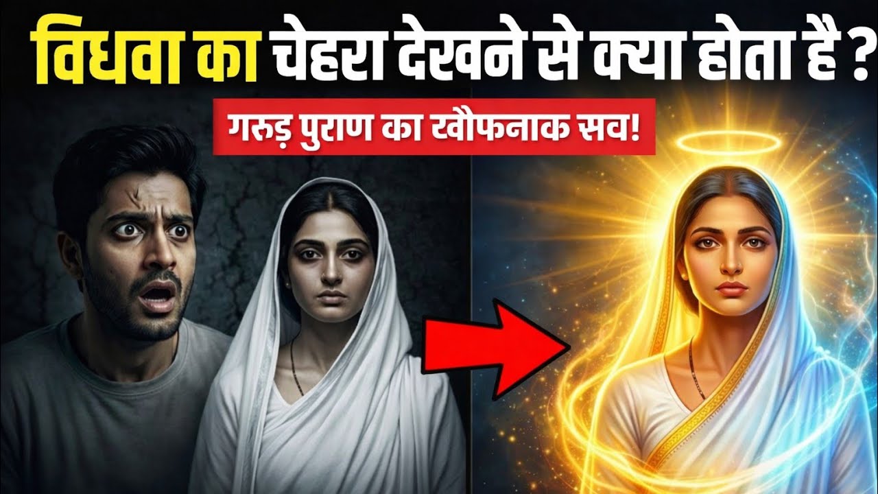 विधवा का चेहरा देखने से क्या होता है?गरुड़ पुराण में बताया गया चौंकाने वाला सत्य 😱