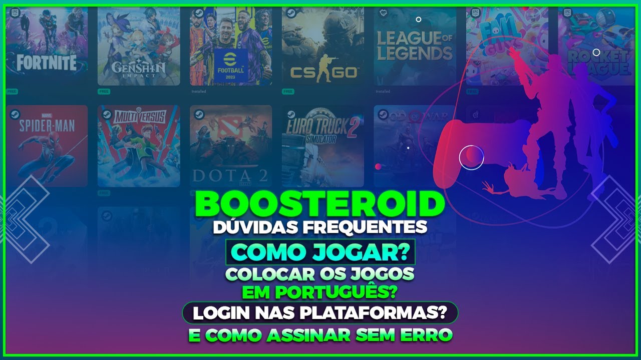 BOOSTEROID DÚVIDAS - COMO JOGAR? COLOCAR OS JOGOS EM PORTUGUÊS? - LOGIN NAS PLATAFORMAS - ASSINAR