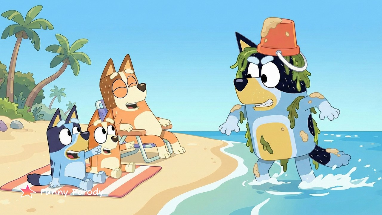 Bluey’s DAD Pretends to Be a SEA MONSTER! 💙 - Funny Parody Animation