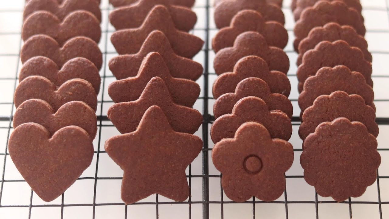 【バター不使用！】材料5つだけ♪サックサク♡簡単ココアクッキーの作り方／Cookies Recipe