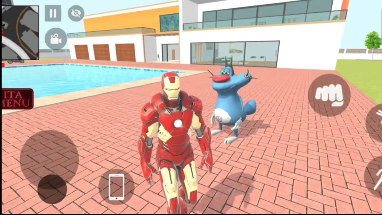 🤯Iron Man And Oggy  ride | watch full video | #gaming 