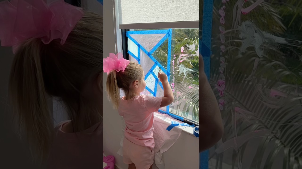 We painted our windows! DIY stain glass tutorial