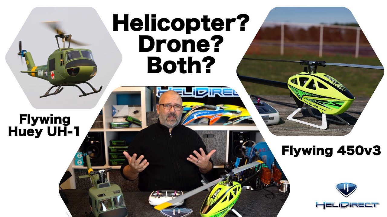 ДРОНЕКОПТЕР!? ЧТО?!? - Вертолёты Flywing с дистанционным управлением и GPS-приемником - 450v3 и H...