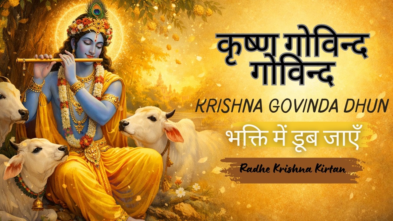 कृष्ण गोविन्द गोविन्द | Gopal Nandlal Bhajan | Radhe Krishna Dhun | Peaceful Krishna Chant