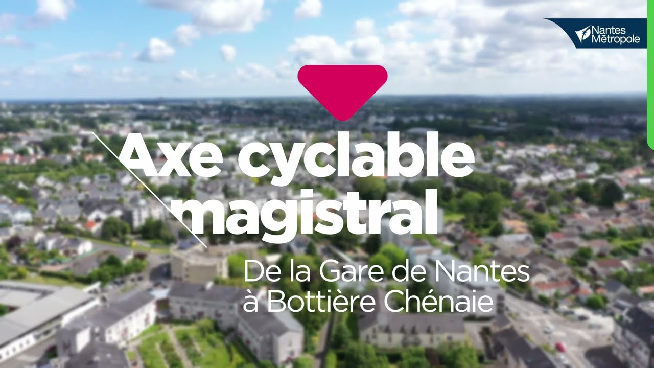 Un axe vélo de la gare de Nantes à Bottière-Chénaie