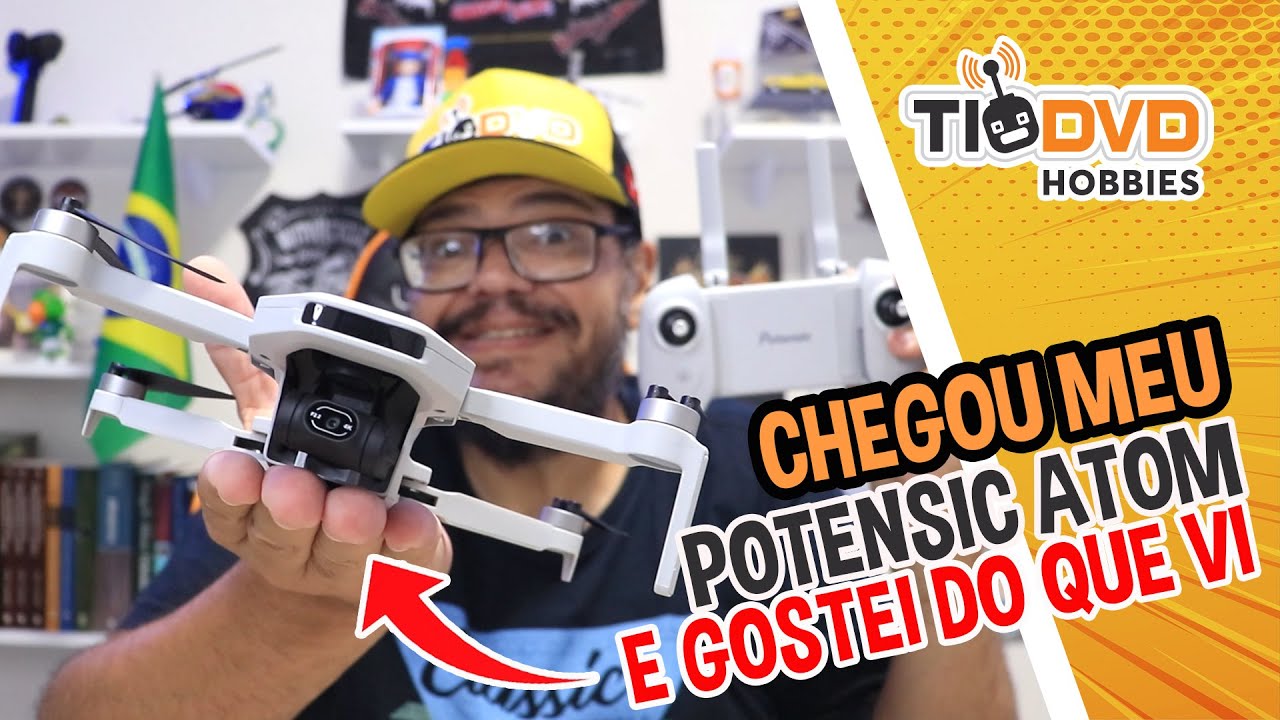 Chegou meu Drone POTENSIC ATOM que promete 6km de distância tem câmera 4k 30fps voa no vento nível 5